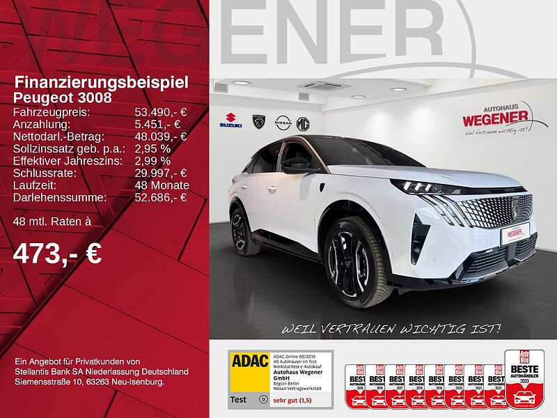 Peugeot 3008 E GT Elektro 210 73kwH *Winter*SoundAir*