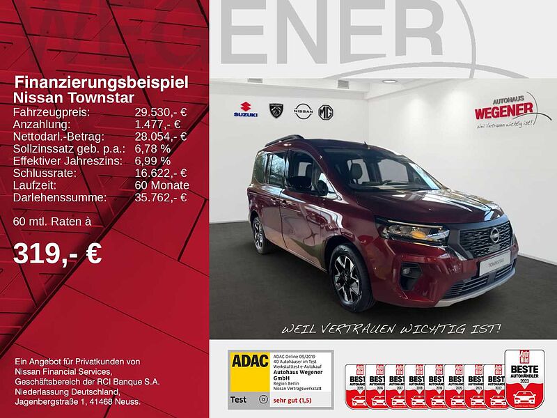 Nissan Townstar KOMBI L1 DIG-T 130 6MT TEKNA Carplay DAB Radio Dachträger Einpark-Assistent