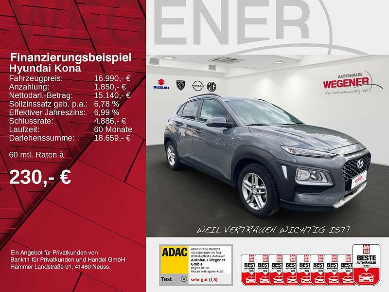 Hyundai KONA 1.0 KAMERA KLIMA NAVI SITZHEIZUNG ALLWETTER Trend